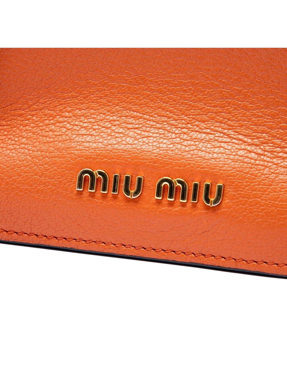 Miu Goatskin Madras Flap #306002M53B - Picture 5 of 7